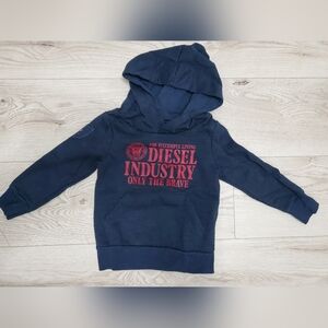 Diesel Navy Hoodie with Red Logo - Kids